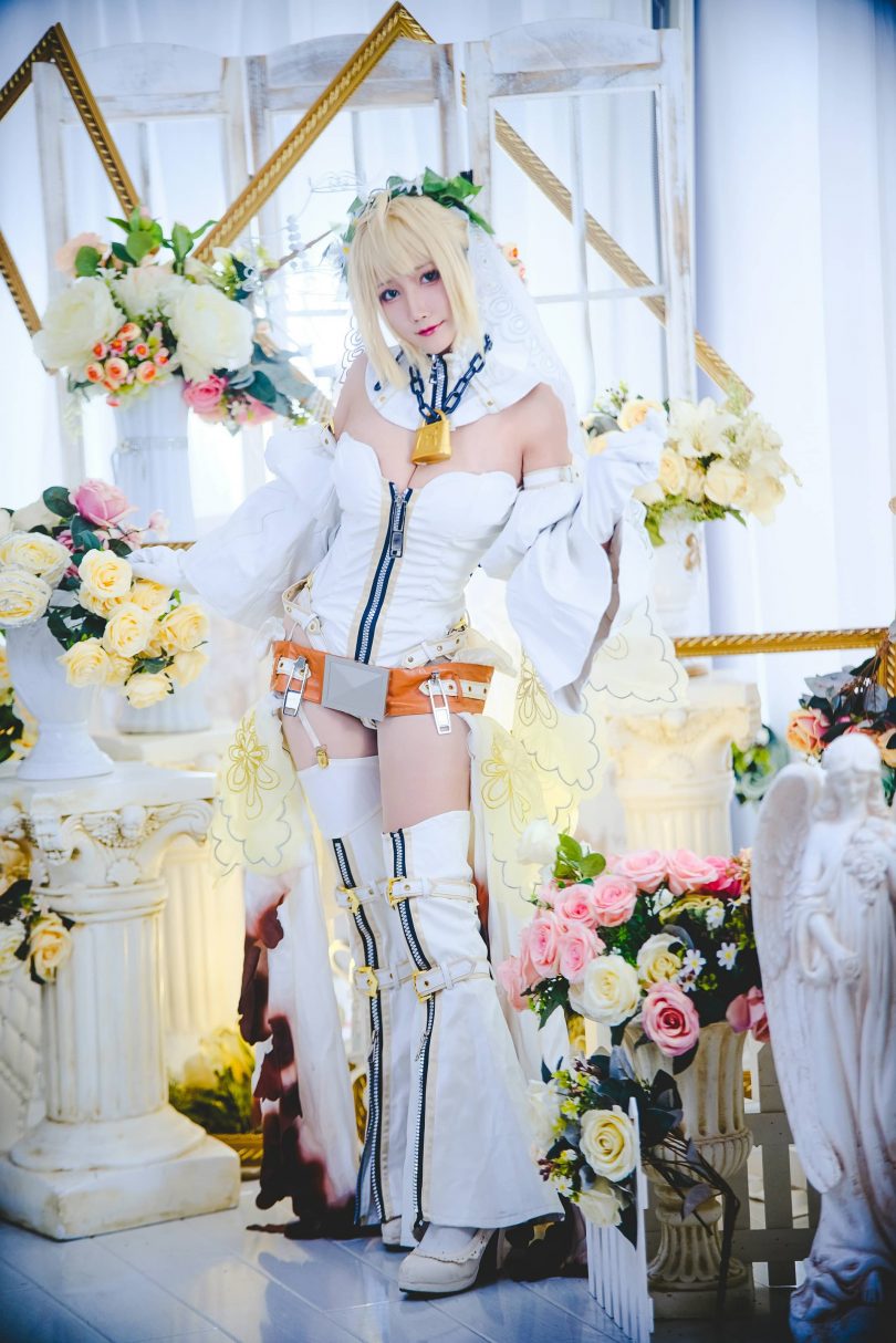 巴鲁巴鲁BaRu cos尼禄 | 巴鲁巴鲁BaRu_Fate/EXTRA·尼禄花嫁cos [13P-348MB]