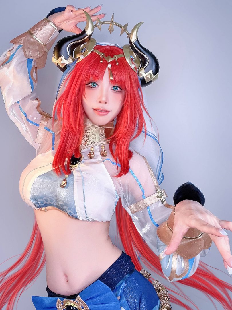 水淼aqua cos妮露 | 水淼aqua_Fantia·原神 妮露cos作品 [26P-57MB]