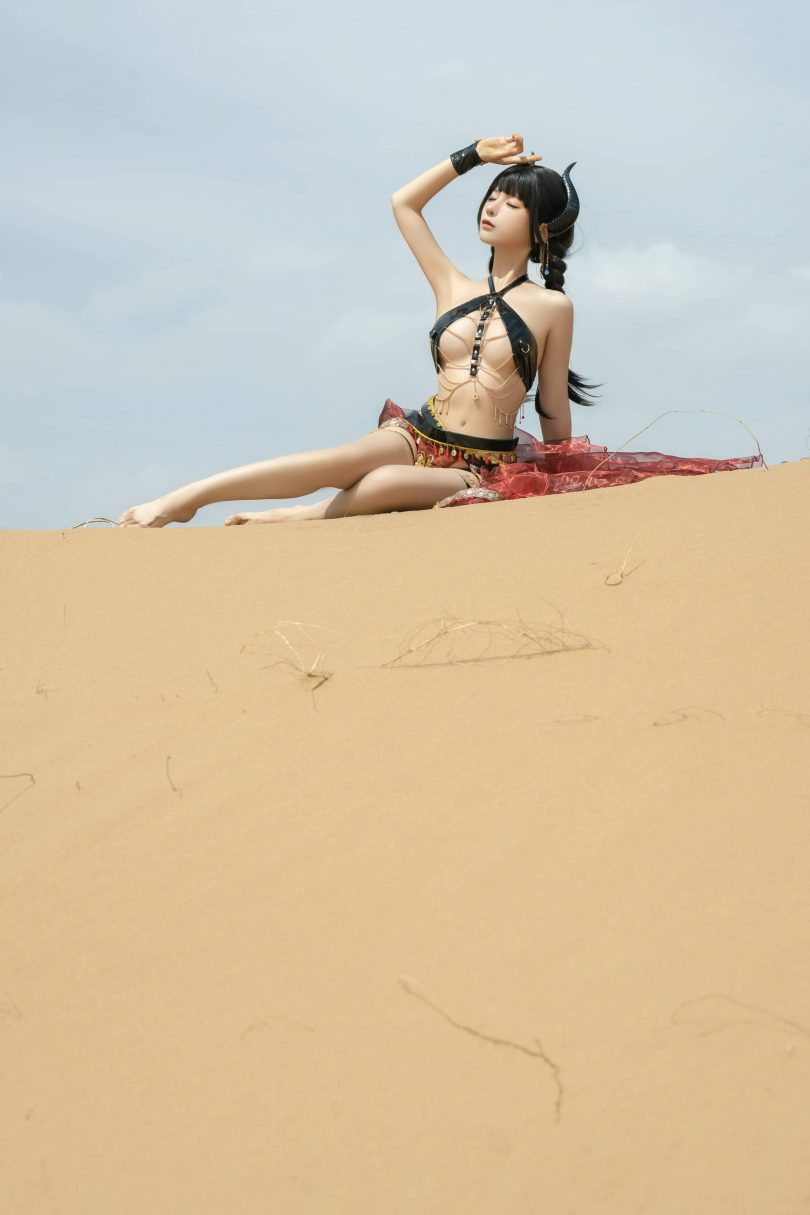 蠢沫沫cos魅魔 | 蠢沫沫_沙漠魅魔·透明丝裙cos作品 [9P-76MB]