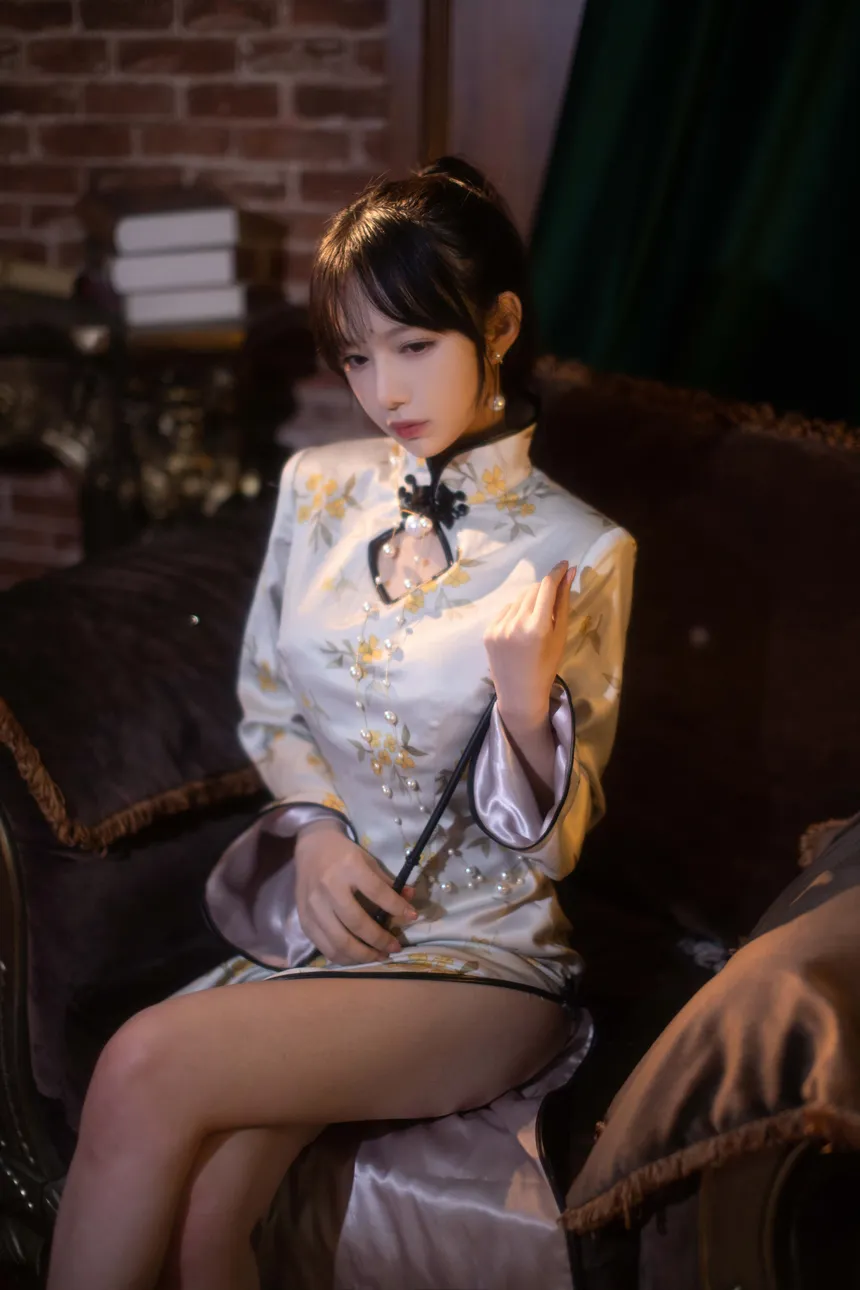 Shika小鹿鹿 - 中秋旗袍,曼妙的身姿展现得淋漓尽致