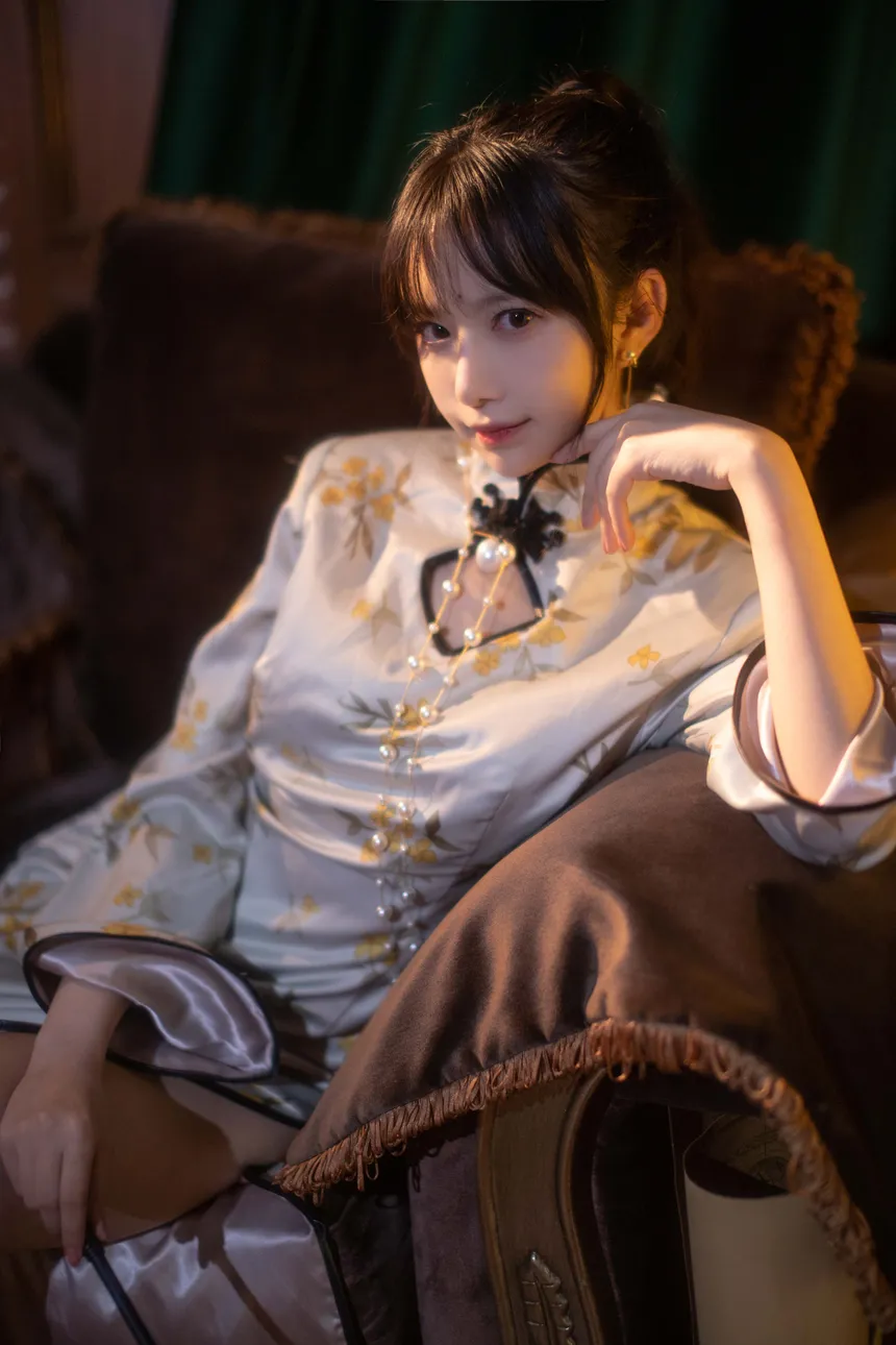 Shika小鹿鹿 - 中秋旗袍,曼妙的身姿展现得淋漓尽致