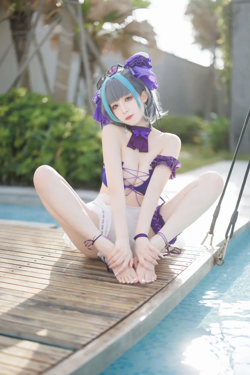 封疆疆v-柴郡泳装，清晰时尚