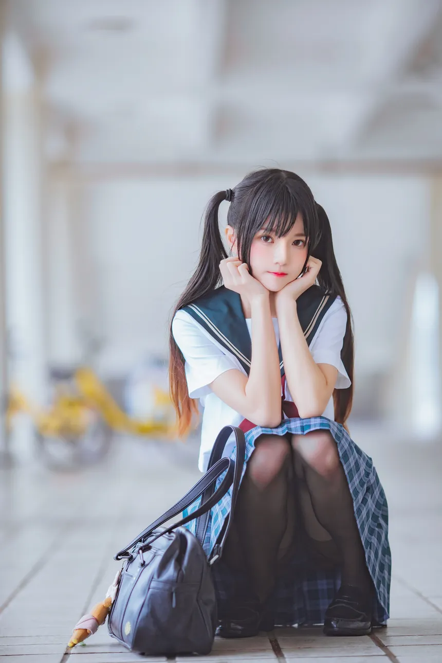 桜桃喵 –  雨恋 水手服JK制服