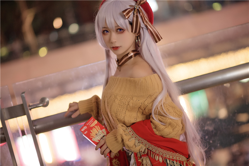 樱落酱w贝法pocky：银发少女的诱惑，让你欲罢不能！