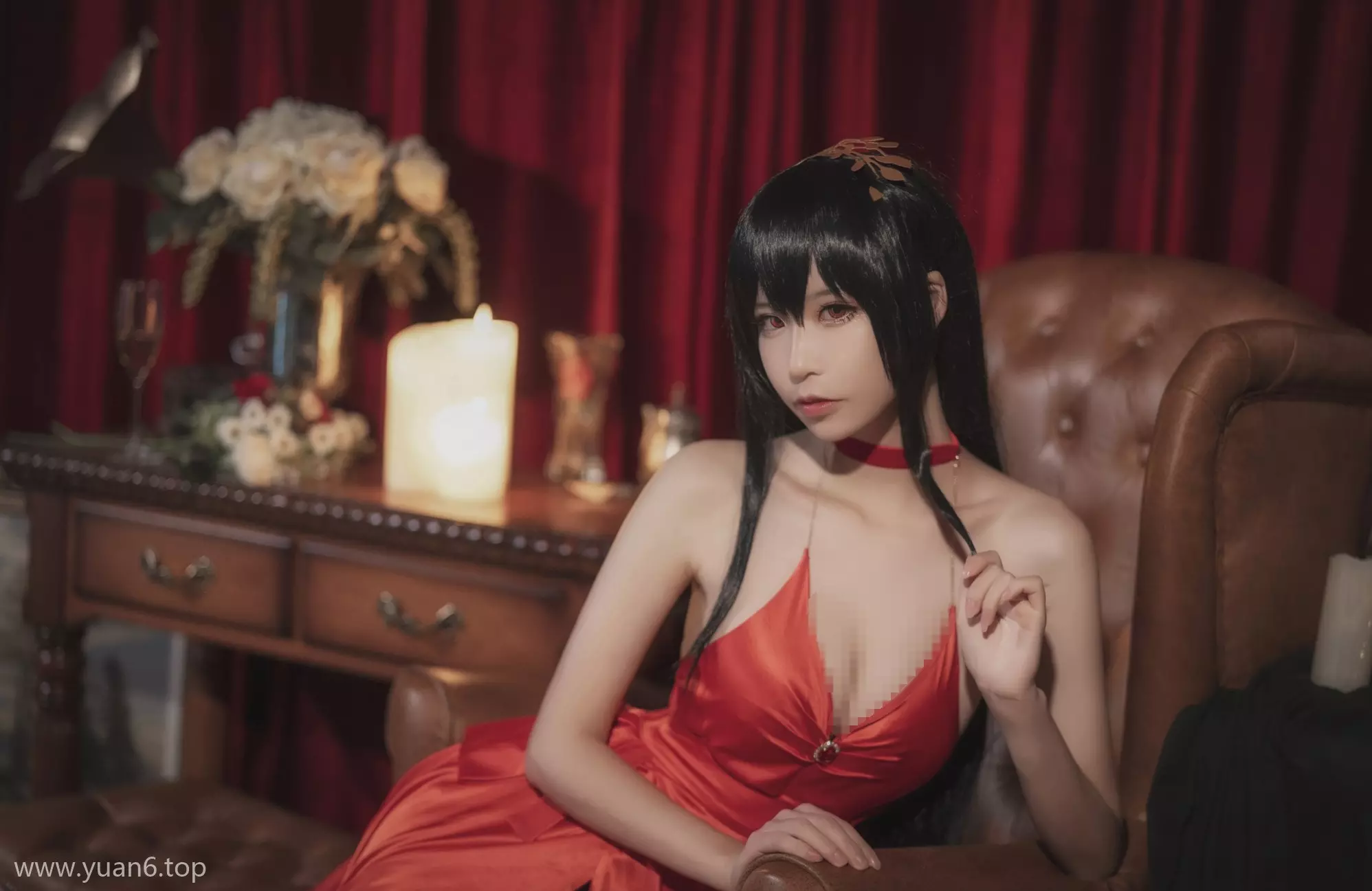 美图欣赏丨Coser爱老师_PhD-碧蓝航线 大凤毒苹果礼服