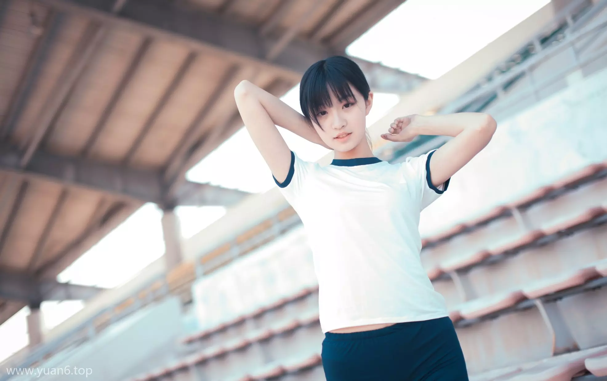 美图欣赏丨Coser沧霁桔梗-嘿丝体操服图片包免费看