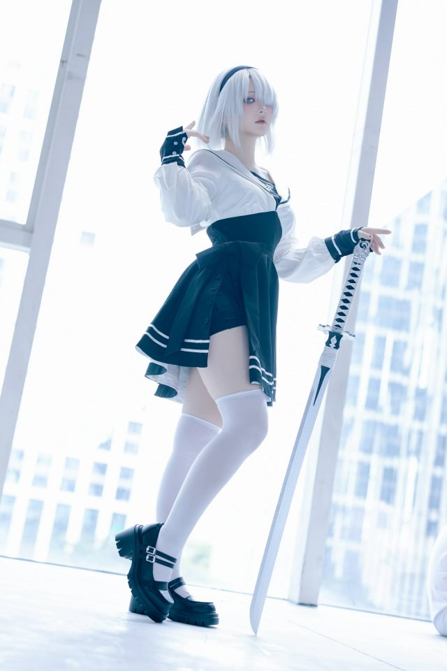 屿鱼Yukako尼尔机械纪元COS：演绎冷酷与柔美并存的2B