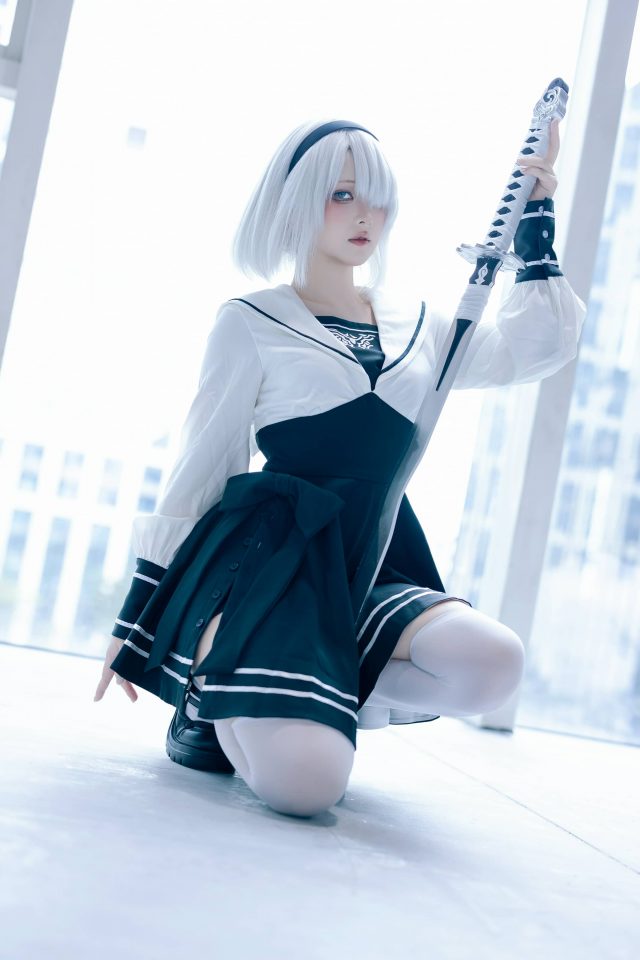 屿鱼Yukako尼尔机械纪元COS：演绎冷酷与柔美并存的2B
