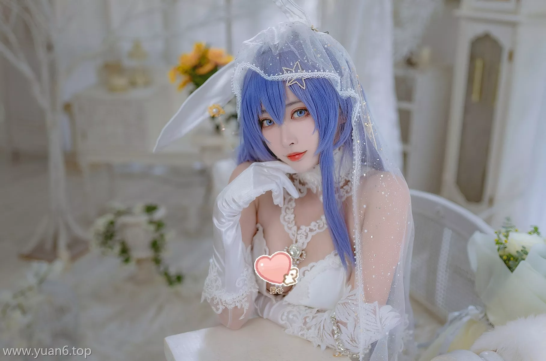 美图欣赏丨Coser宮本桜全部图片集之花园花嫁[27P-307.2M]