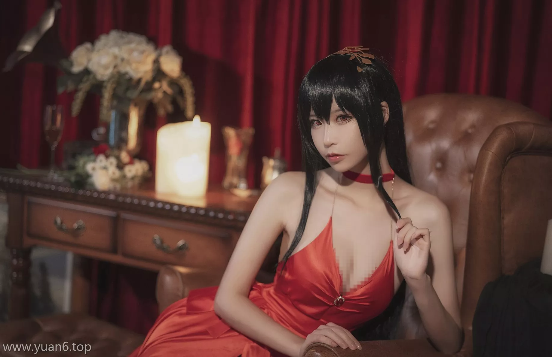 美图欣赏丨Coser爱老师_PhD-碧蓝航线_大凤毒苹果礼服
