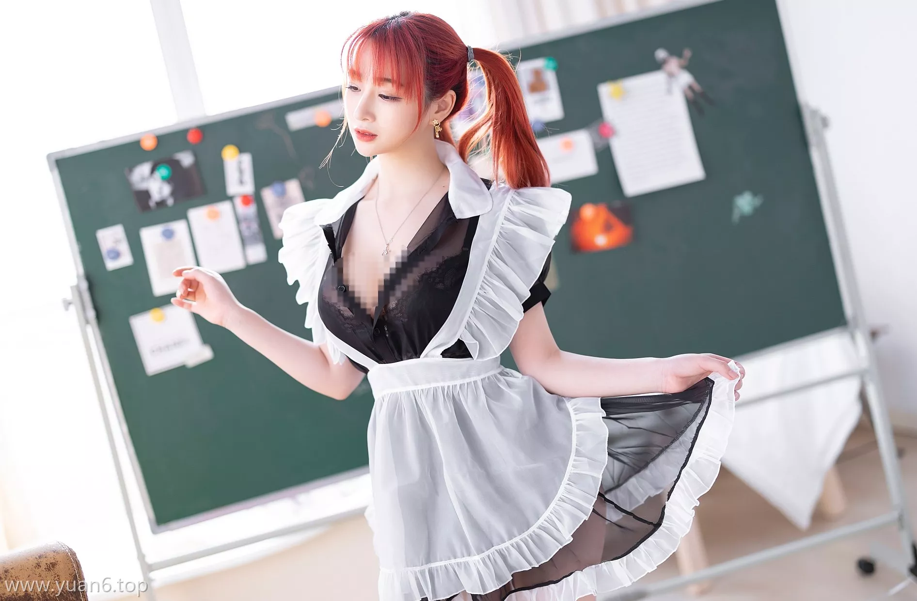 美图欣赏丨Coser叉子宝宝-双马尾女仆[43P-72MB]