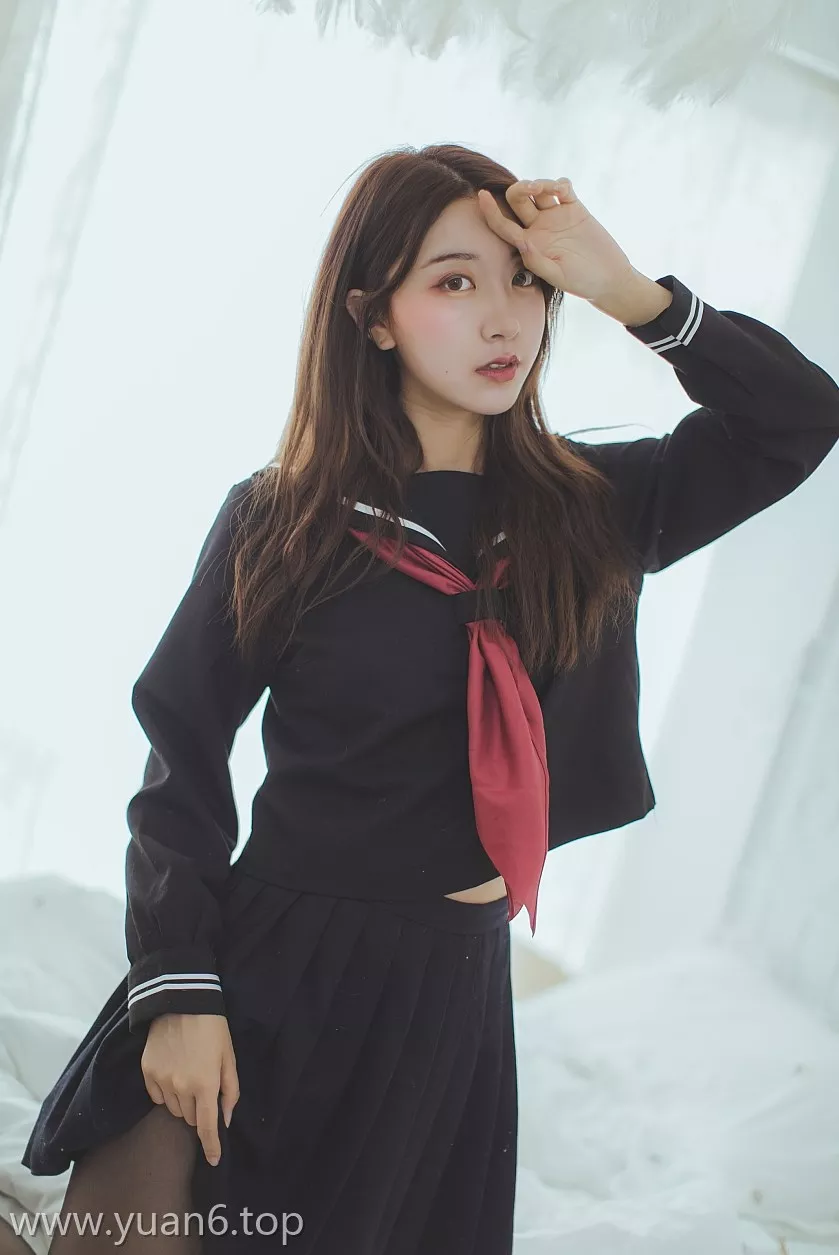 美图欣赏丨Coser黑川-黑色JK制服[52P-314M]