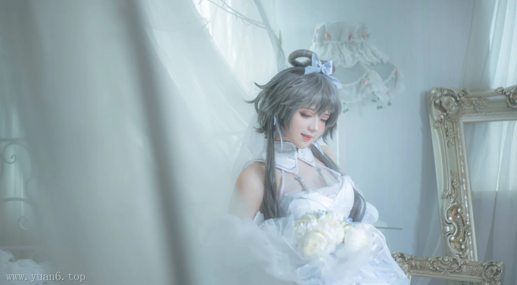 美图欣赏丨Coser渊秧-VOCALOID-洛天依婚纱[10P-122.2MB]