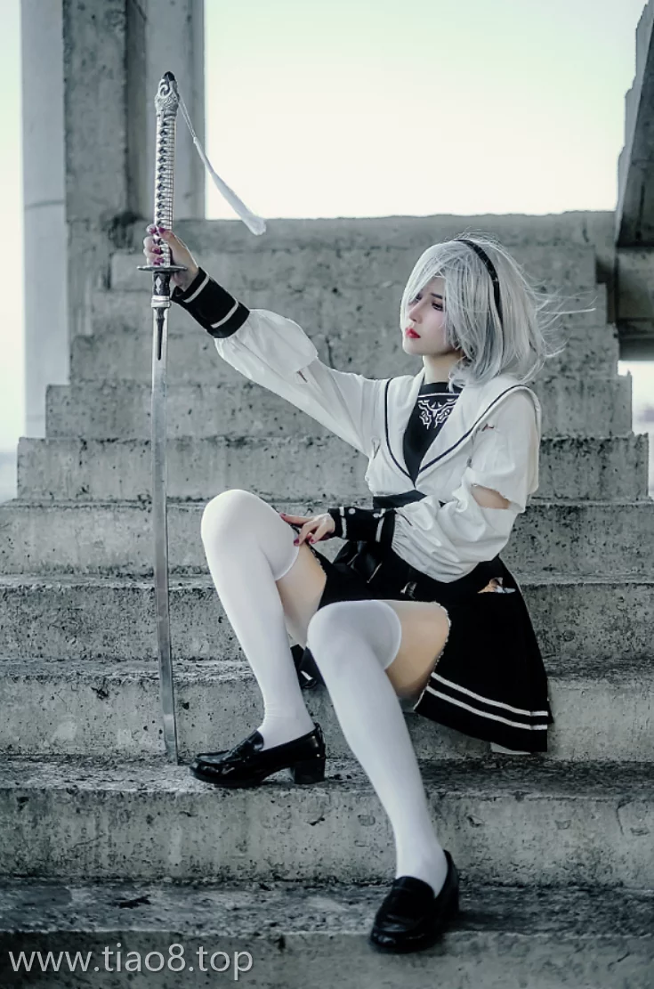 美图欣赏丨Coser鹿八岁baby:NO.080-尼尔：机械纪元 2B废墟[33P-1V-361.9M]