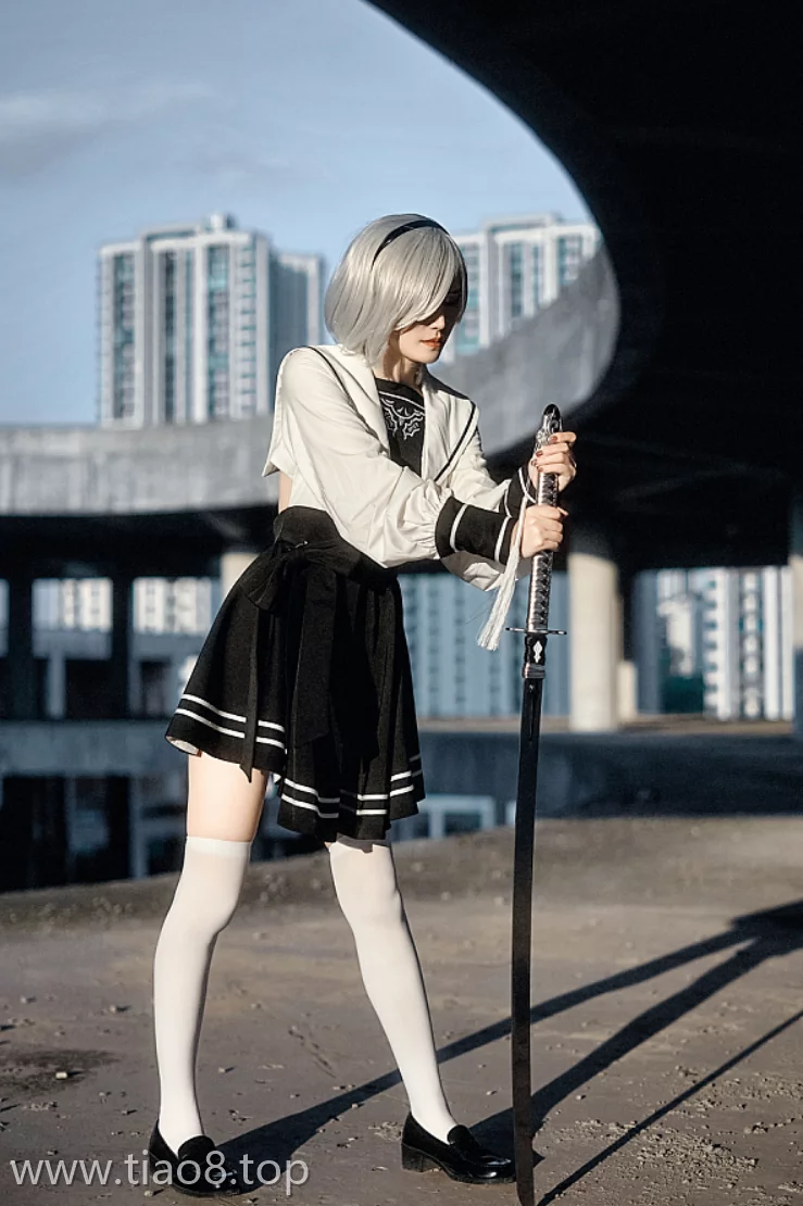 美图欣赏丨Coser鹿八岁baby:NO.080-尼尔：机械纪元 2B废墟[33P-1V-361.9M]