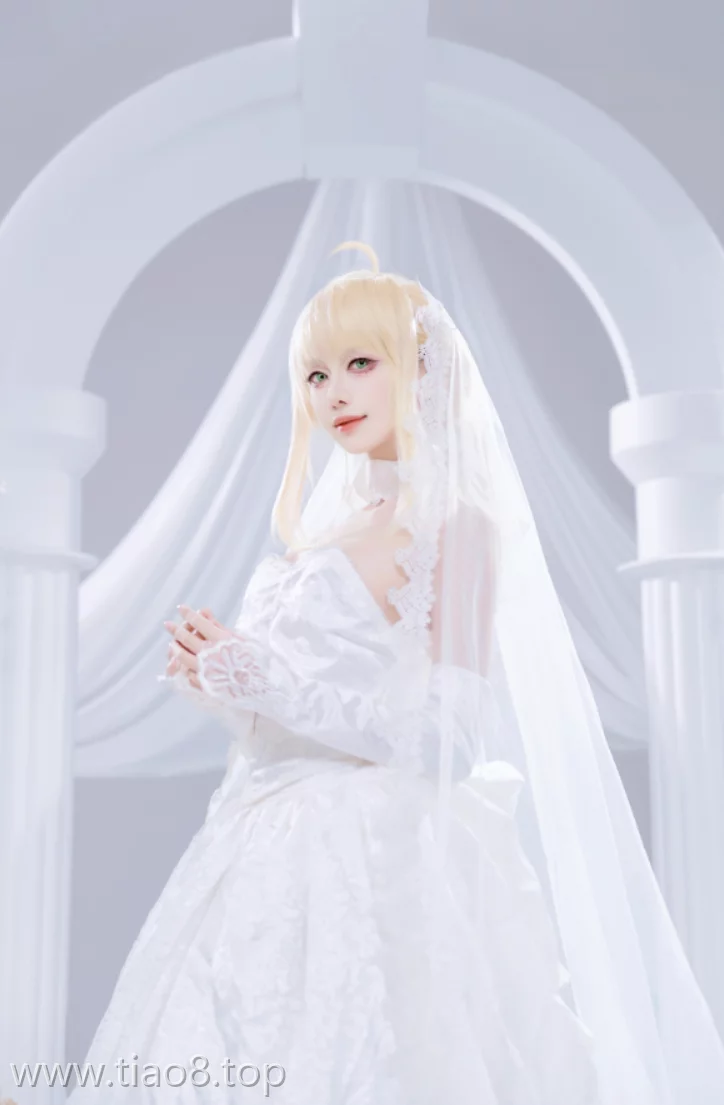 美图欣赏丨Coser_Shika小鹿鹿:NO.0131-FGO Saber花嫁[22P-284.5M]