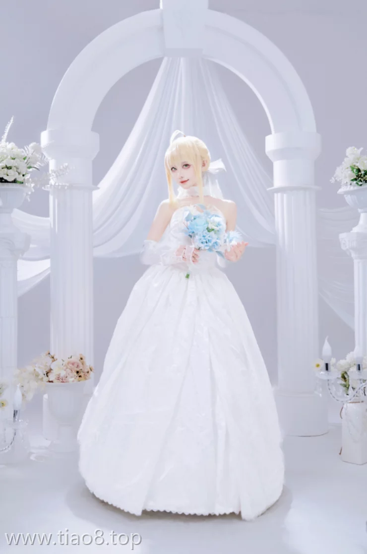 美图欣赏丨Coser_Shika小鹿鹿:NO.0131-FGO Saber花嫁[22P-284.5M]