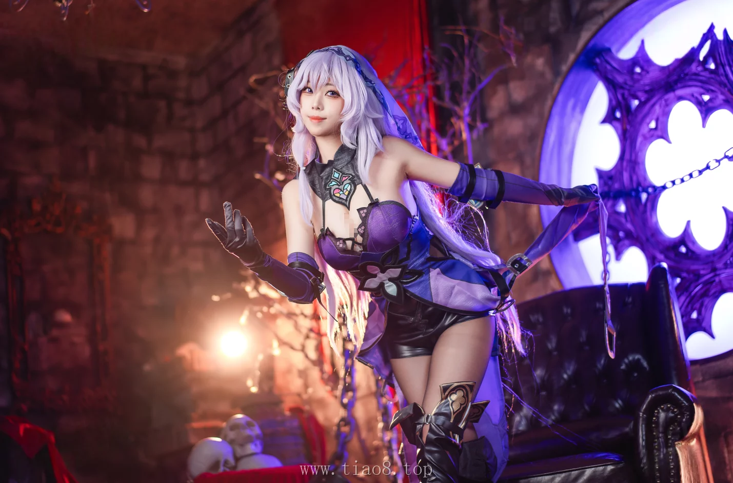 美图欣赏丨Coser蜜汁猫裘:NO.124-黑天鹅[74P2V-2G]