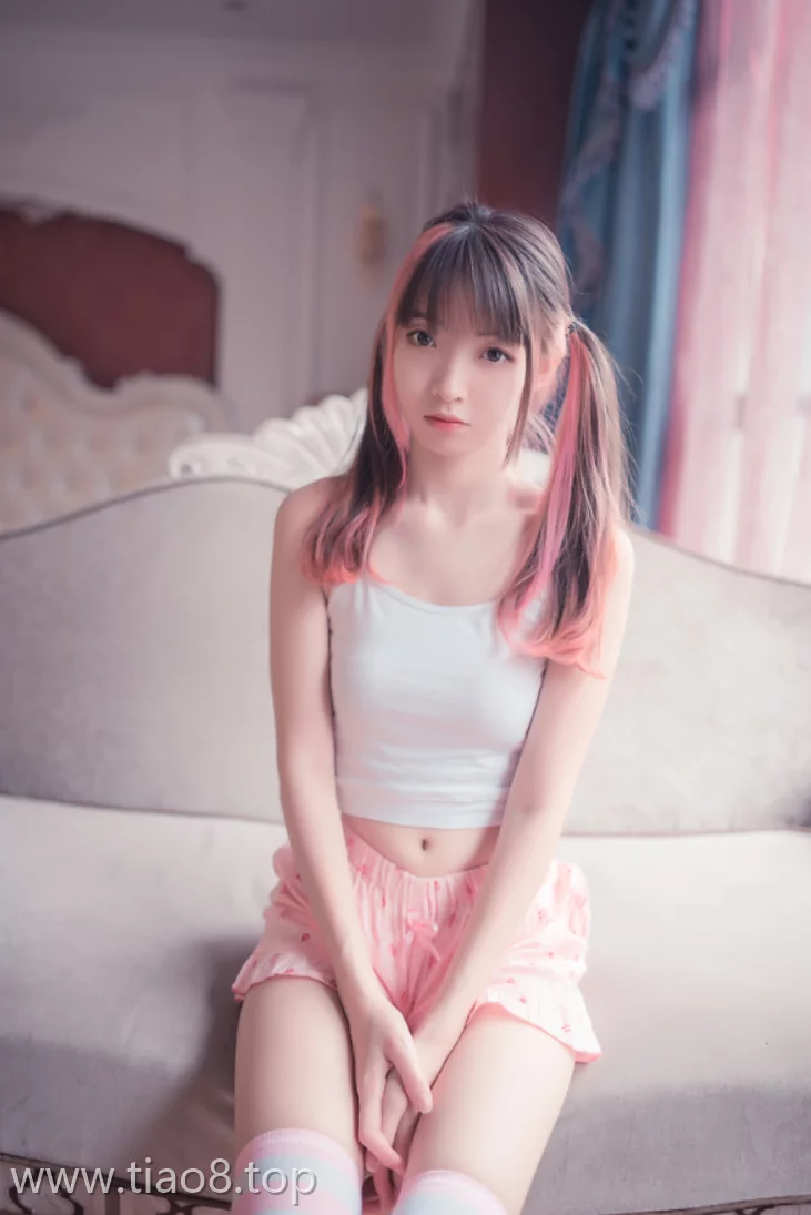 美图欣赏丨Coser祖木子:NO.013-粉白条纹小可爱[50P-220MB]