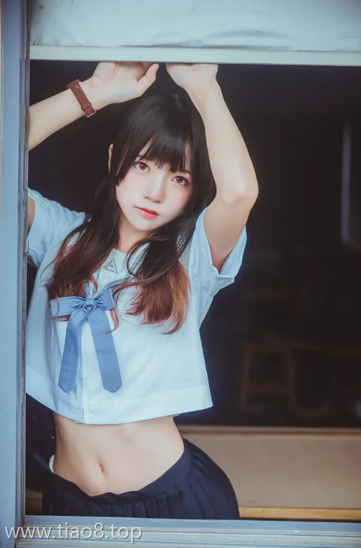 美图欣赏丨Coser桜桃喵:NO.003-蓝白水手服[39P-290MB]