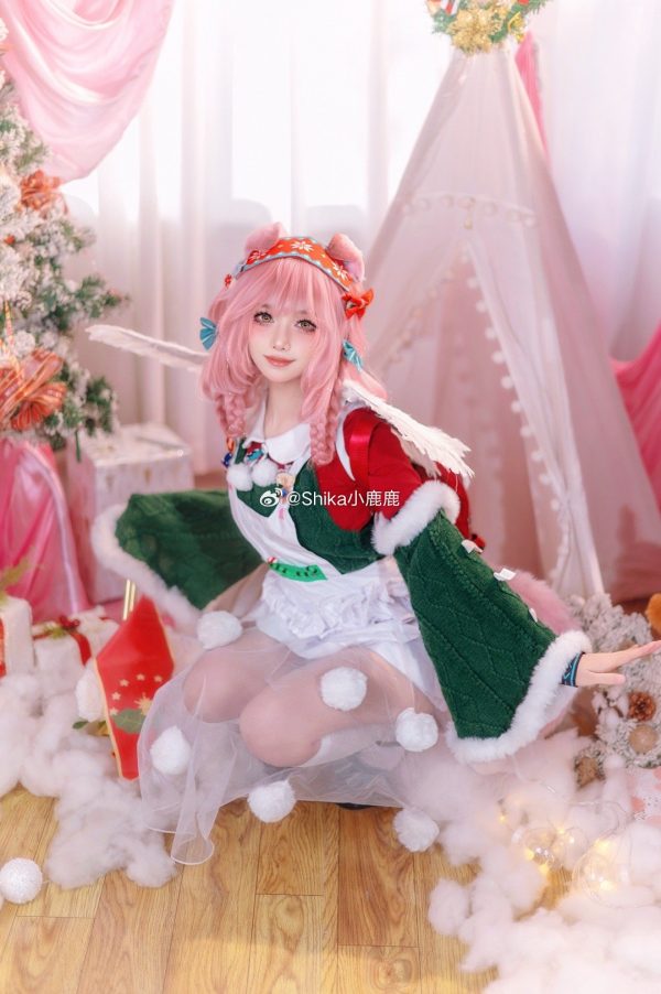 Shika小鹿鹿澄闪COS|圣诞奇迹降临的温柔守护明日方舟治愈系角色 Shika小鹿鹿澄闪COS|圣诞奇迹降临的温柔守护明日方舟治愈系角色