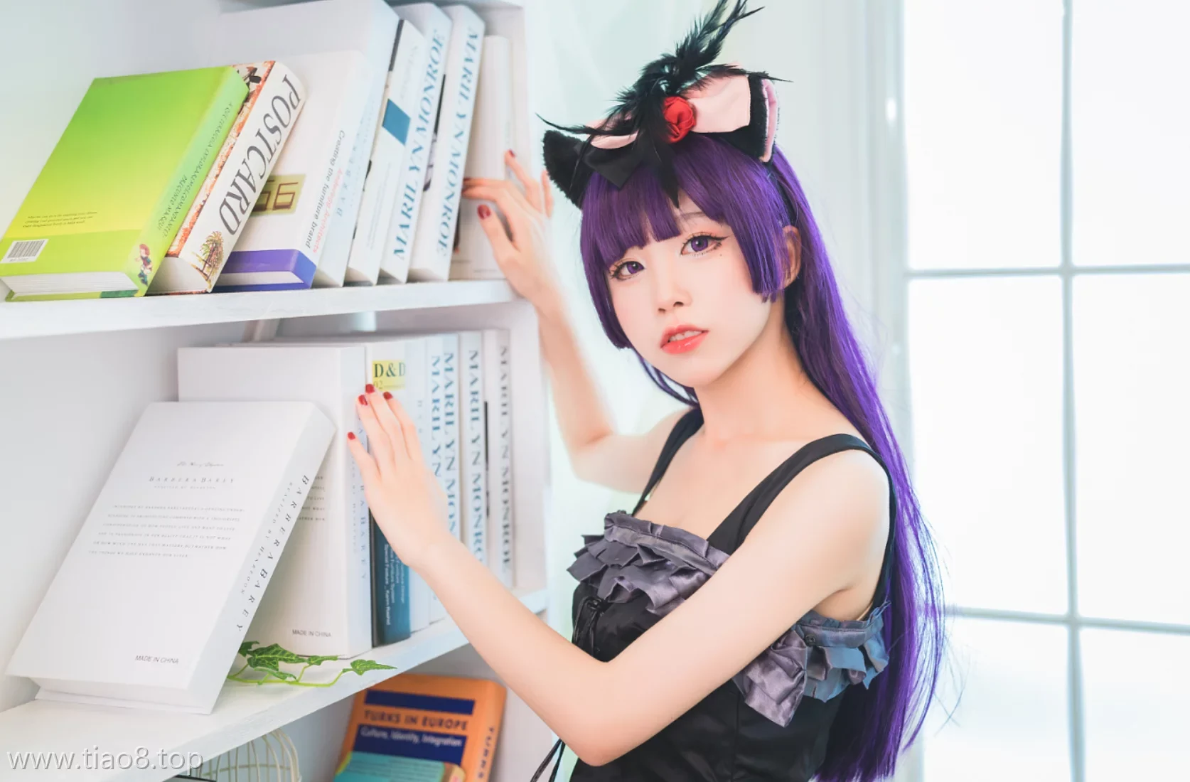 美图欣赏丨Coser_水淼Aqua:NO.022-黑猫 冷门小礼服[9P-101M]