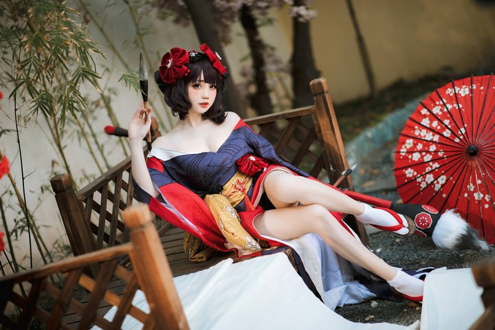 FGO葛饰应为COS:焖焖碳演绎和服版浮世绘少女的灵动风雅 FGO葛饰应为COS:焖焖碳演绎和服版浮世绘少女的灵动风雅