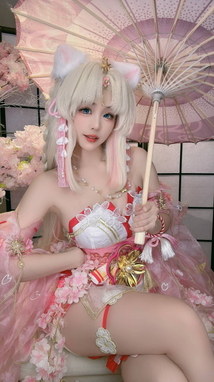 miko酱ww碧蓝航线COS:信浓在樱花和风下的柔美狐系魅力 miko酱ww碧蓝航线COS:信浓在樱花和风下的柔美狐系魅力