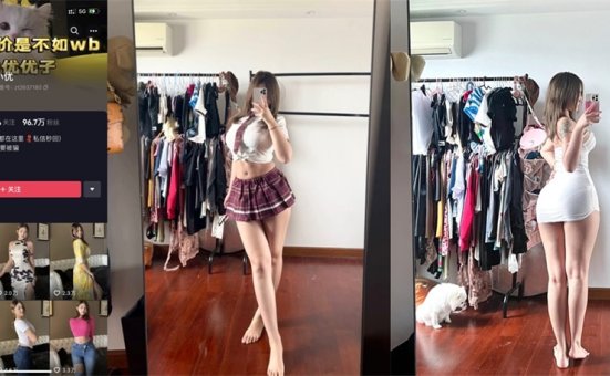 抖音女神小U优优子微密分享,百变的美丽坏女人