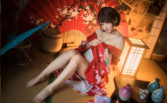 是三不是世w《和服》浴袍，精品cos作品赏析