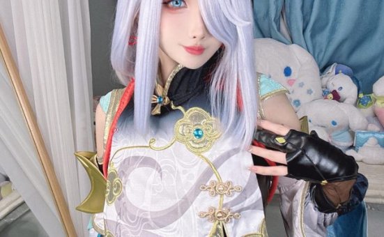 原神COS:rioko凉凉子的申鹤cosplay,再现美若仙境