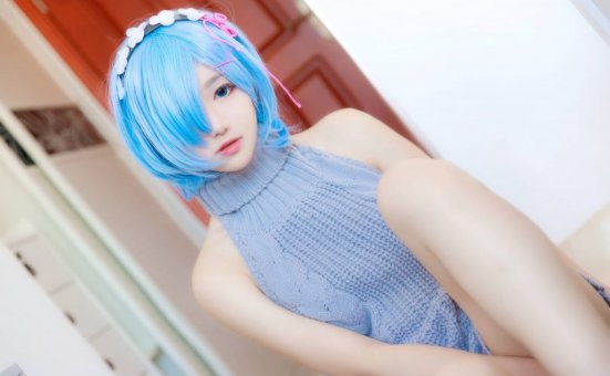 南桃Momoko cos蕾姆 | 南桃Momoko_蕾姆·露背毛衣cos [12P-94MB]