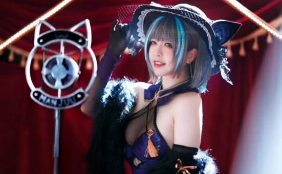 半半子cos柴郡 | 半半子_碧蓝航线·柴郡旗袍cos作品 [64P-100MB]