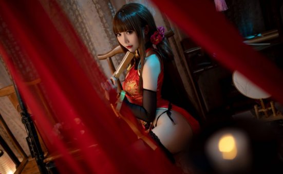 面饼仙儿cos作品 | 面饼仙儿_少女前线·DSR50红牡丹cos [34P-223MB]