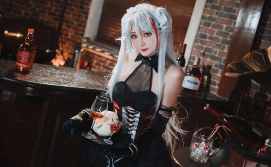 瓜希酱_碧蓝航线cos系列 | 瓜希酱_欧根亲王·沉醉于夜cos作品 [20P-150MB]