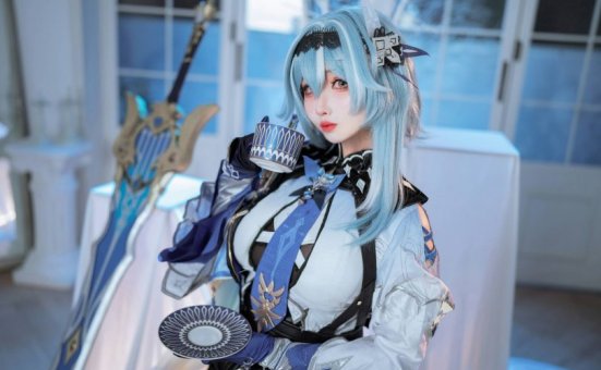 肉扣热热子cos优菈 | rioko凉凉子_原神·浪花骑士优菈cos [77P10V-1.20GB]