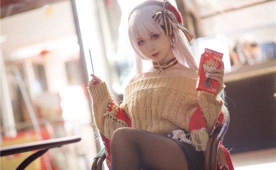 樱落酱w贝法pocky：银发少女的诱惑，让你欲罢不能！