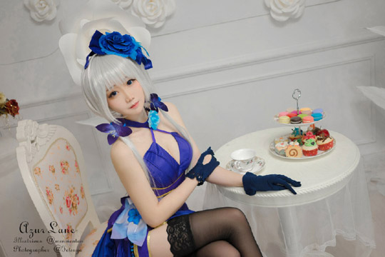 焖焖碳cosplay《碧蓝航线》光辉,“永不落幕的茶会”的完美还原