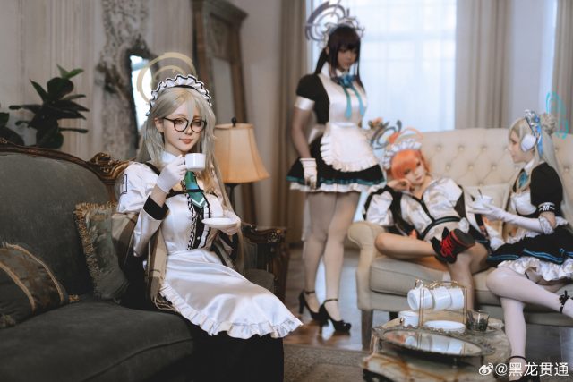 黑龙贯通cos《蔚蓝档案》室笠茜,漂亮可爱魅力无限!