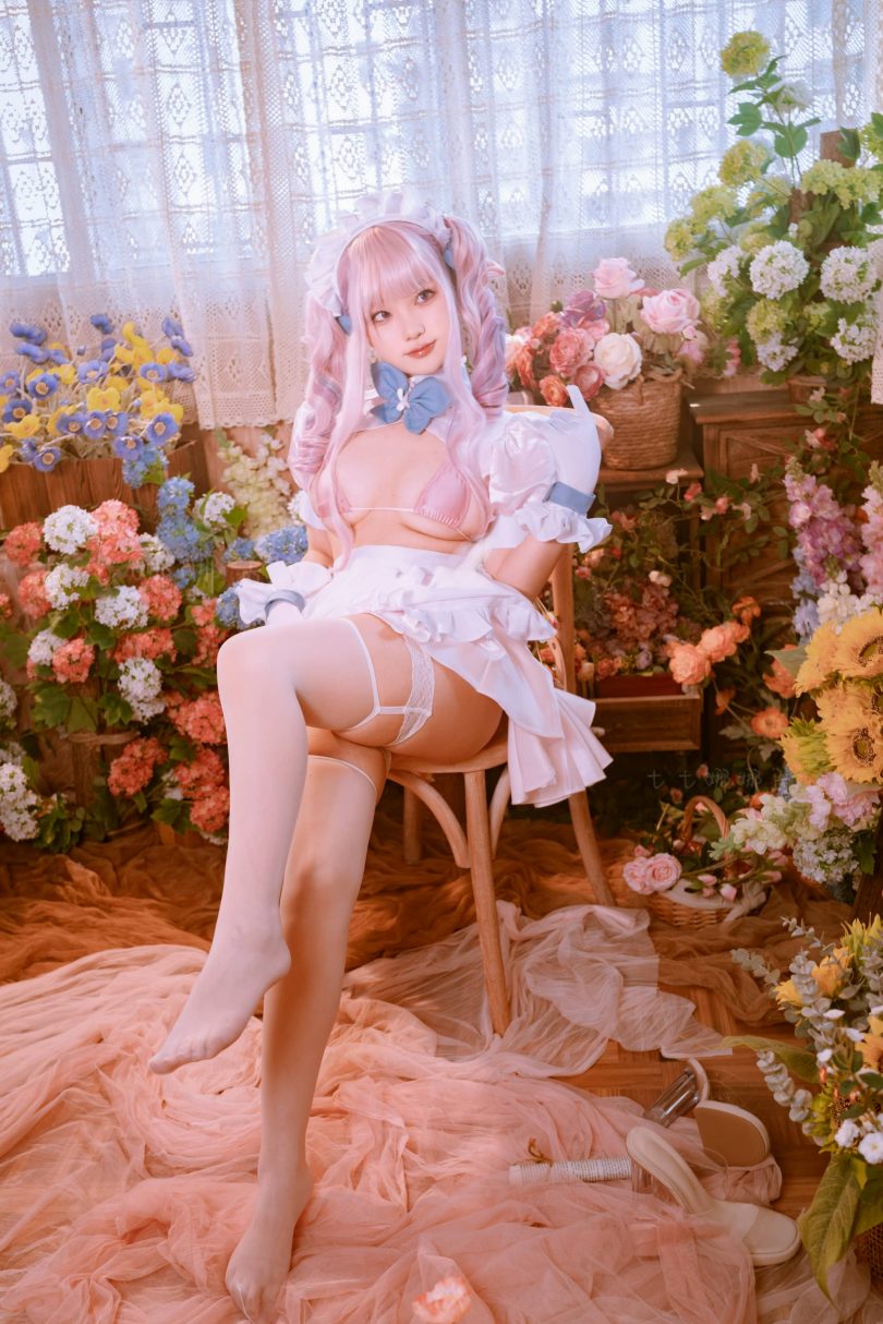 七七娜娜子cos普利茅斯 | 七七娜娜子_碧蓝航线·普利茅斯女仆cos [40P-324MB]