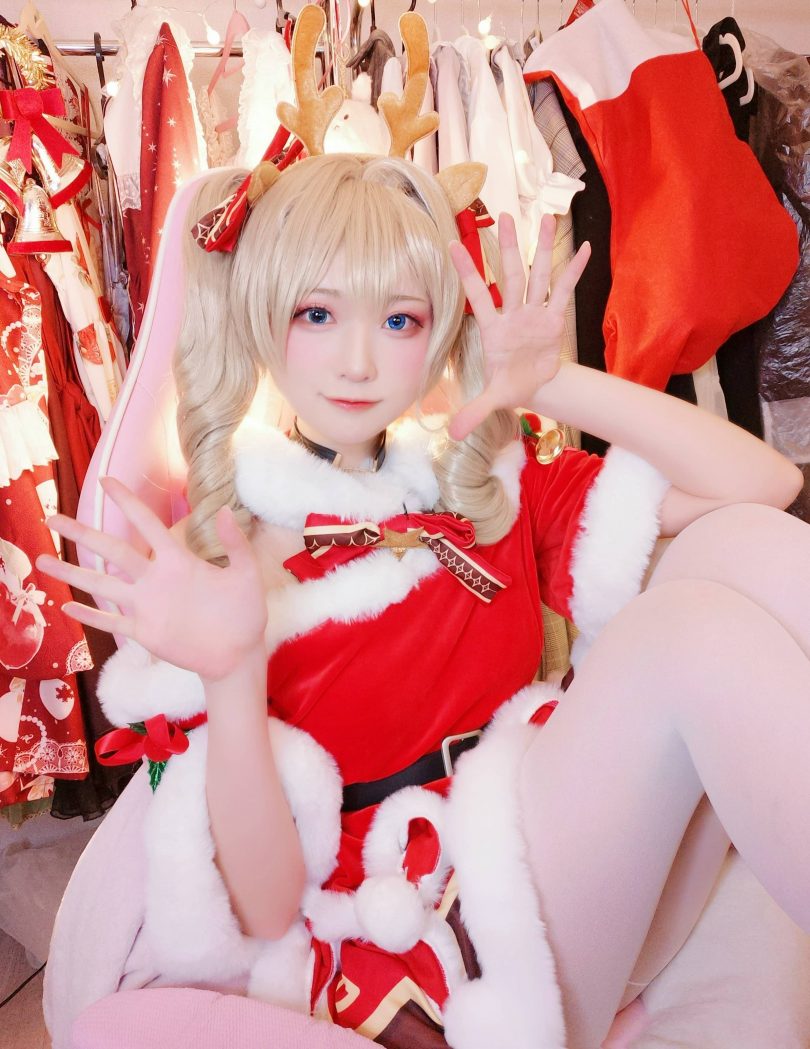Yuki亭cos_圣诞特辑 | Yuki亭_原神·芭芭拉 圣诞cos作品 [22P-78MB]