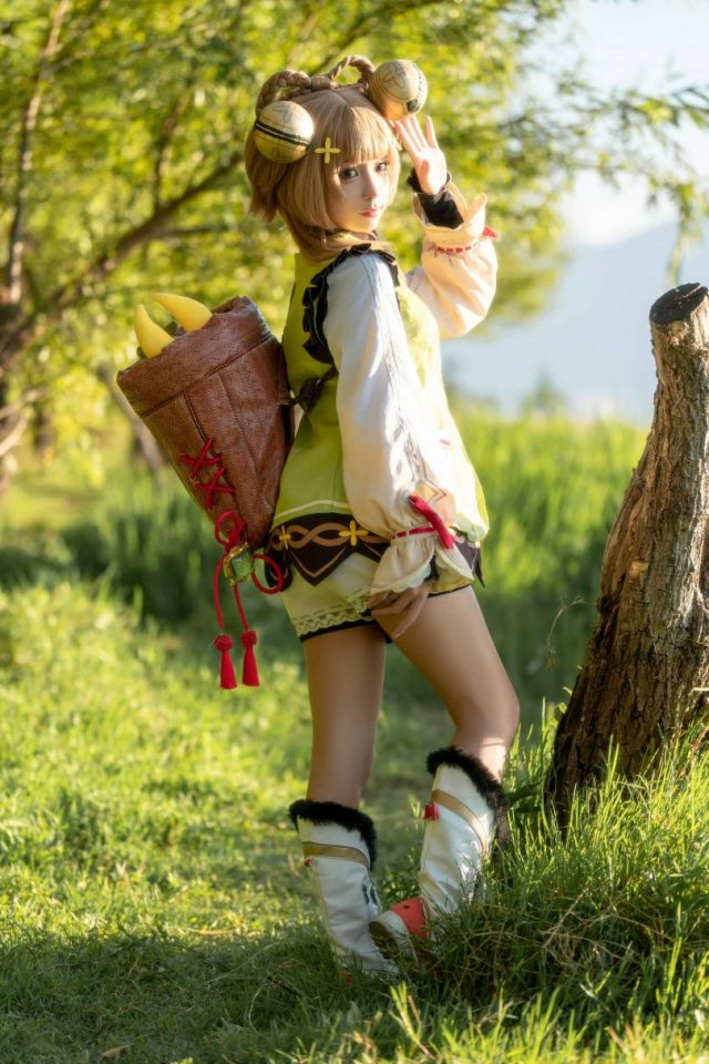 《原神》的秘境探寻COSPLAY:蠢沫沫化身漂亮可爱的瑶瑶