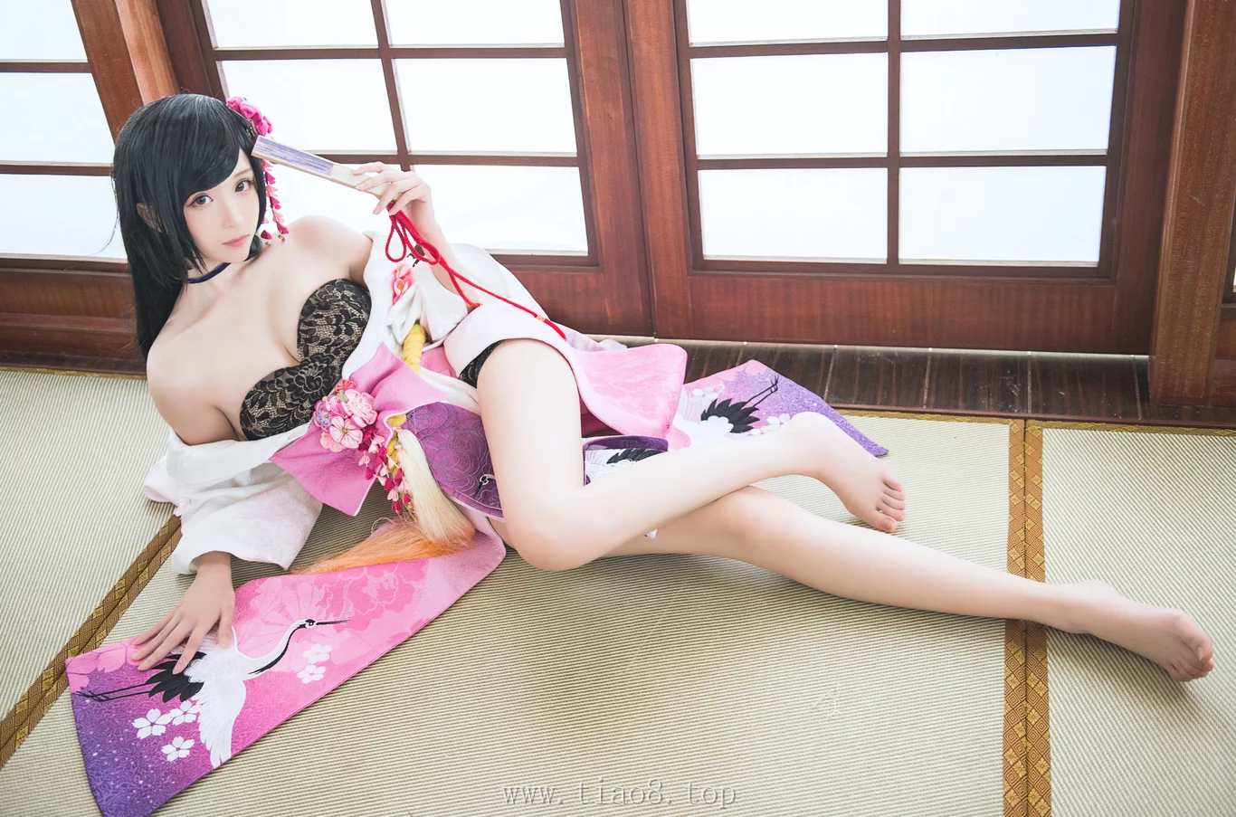 美图欣赏丨Coser青青子Js:NO.017-夜樱COS[9P-20MB]