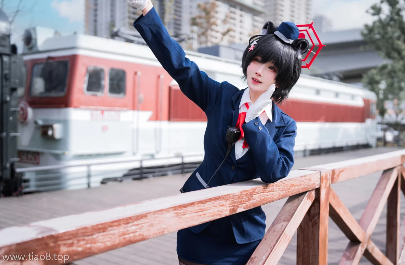 美图欣赏丨Coser_rioko凉凉子:NO.0138-蔚蓝档案 导游 椿[62P12V-1.03G]