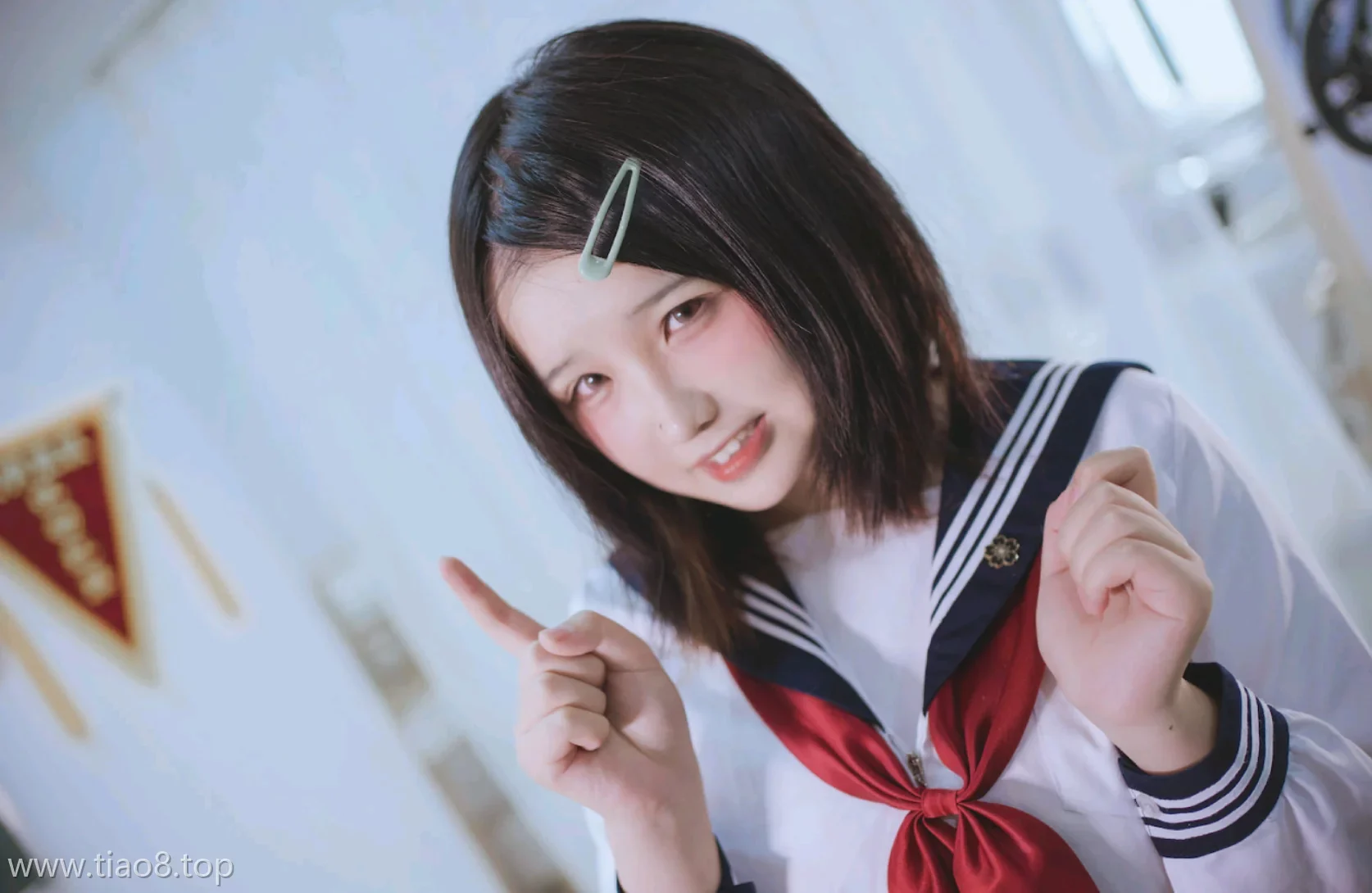 美图欣赏丨Coser阿半今天很开心:NO.018-放学后的同级生[65P-42.4M]