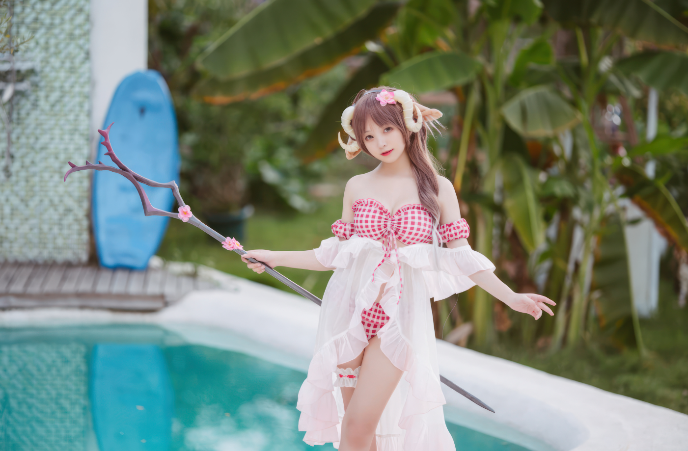 花铃Hana044期小羊夏卉,这谁顶得住？眼神让人一秒沦陷