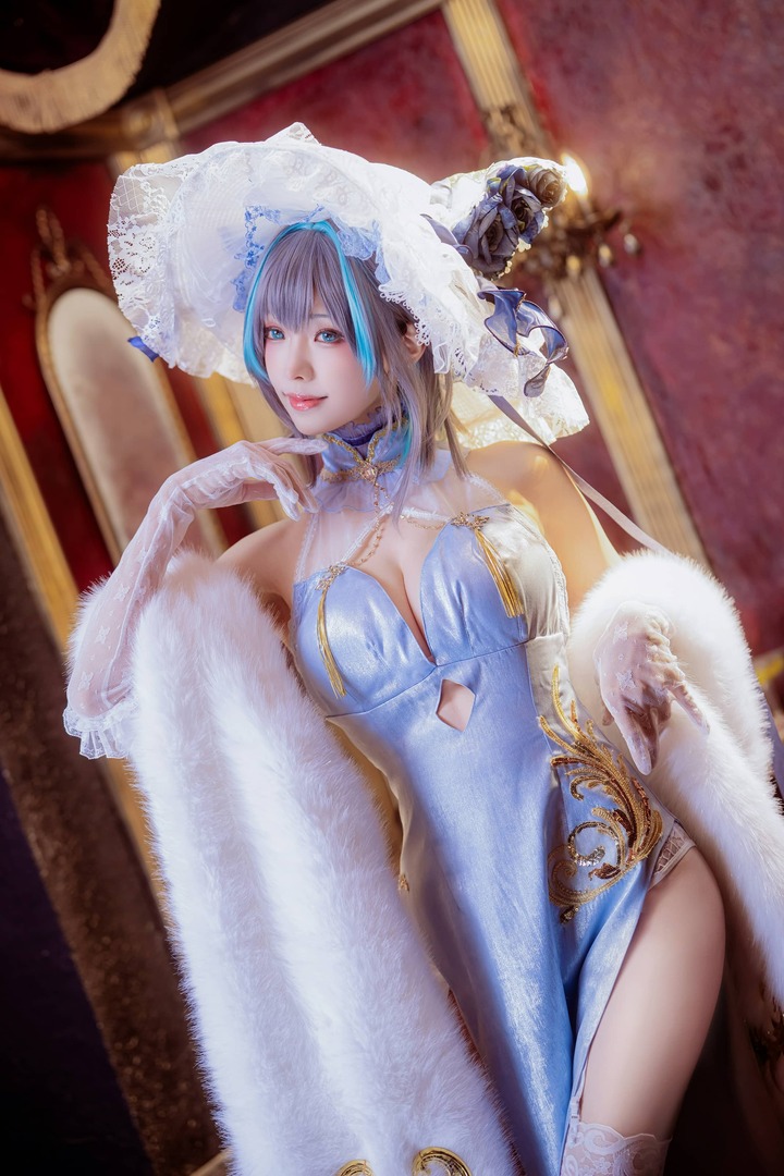 ElyEE子旗袍版柴郡cos赏析：碧蓝航线华贵猫娘的高级感演绎