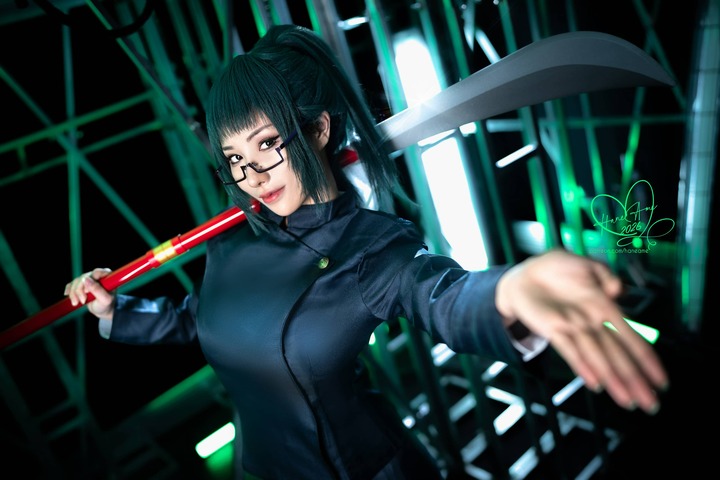 雨波HaneAme禅院真希cos|高专制服造型还原飒爽战斗气质